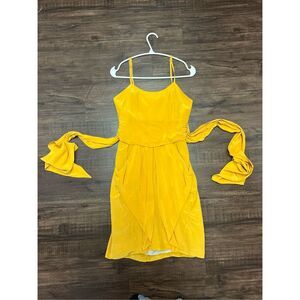 Hunter Dixon Anthropologie Yellow Silk Dress, Sz Medium*